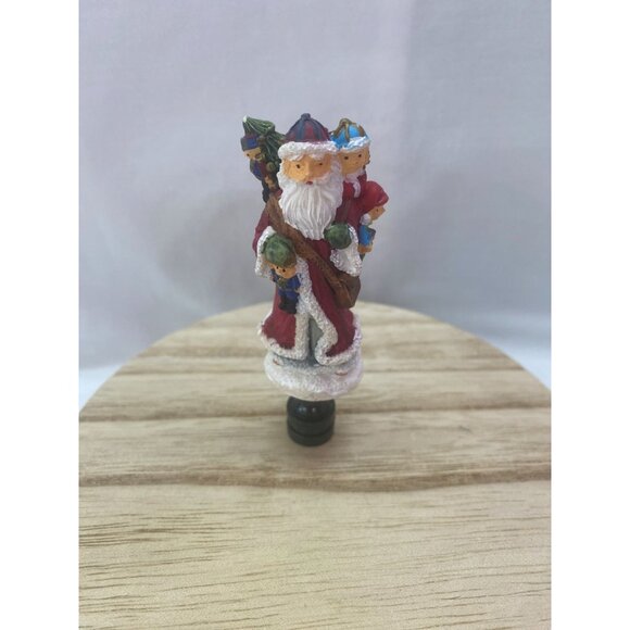 Polystone Santa Claus Lamp Ornament 2 1/8in Tall NIB - Picture 1 of 10
